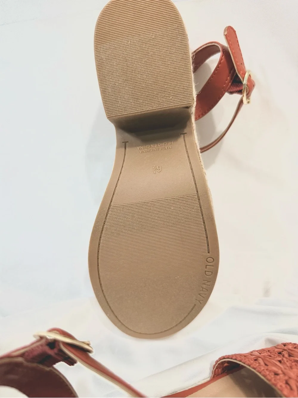 NWOB Old Navy Espadrille Platform Sandals With Platform Block Heel Size 6.5